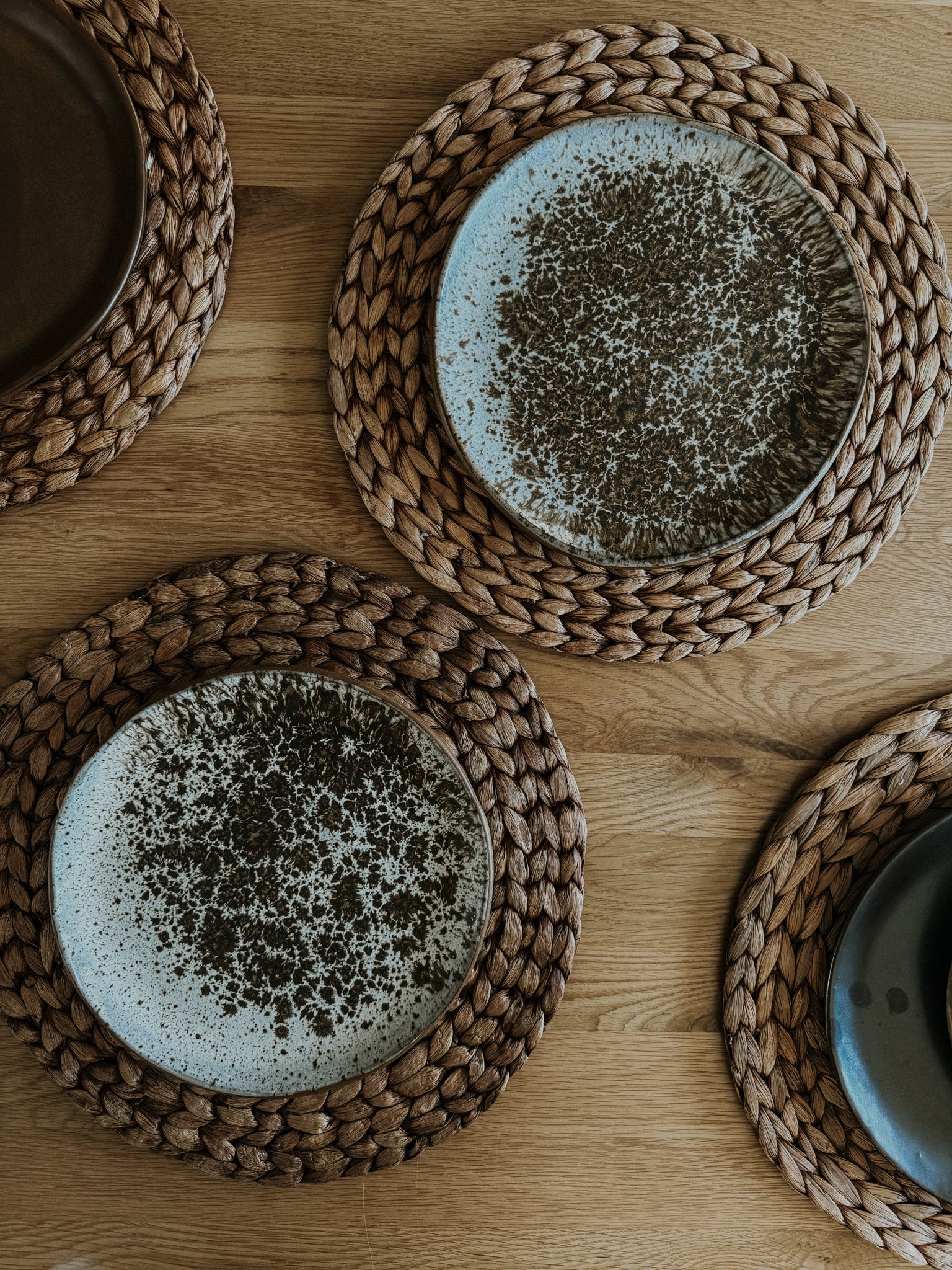 Set of Two Dinner Plates: Birch Lake